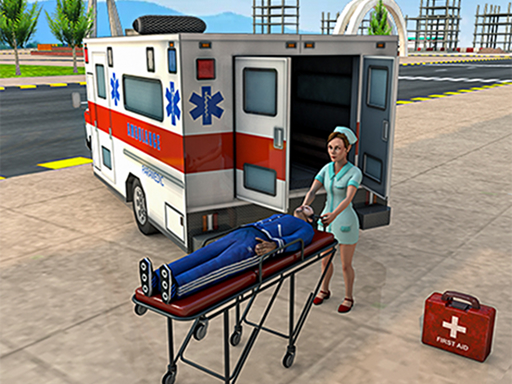 Screenshot of Ambulance Rescue Hospital Game available on retro bowl 26 online