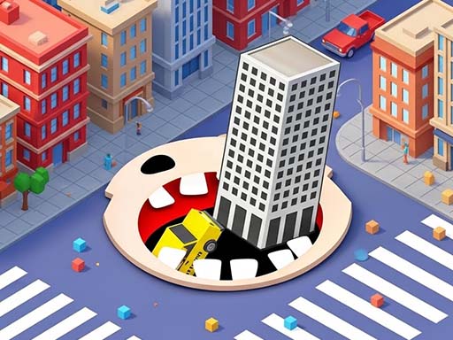 Screenshot of Black Hole io 3D Game available on retro bowl 26 online