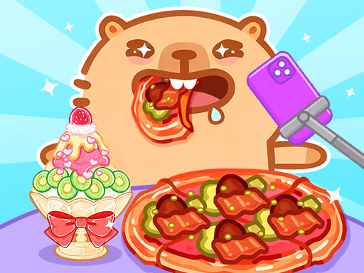 Screenshot of Capybara Mukbang ASMR available on retro bowl 26 online
