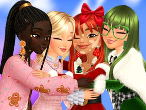 Screenshot of Christmas Girls Dress Up available on retro bowl 26 online