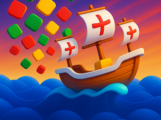 Screenshot of Color Box Ship available on retro bowl 26 online