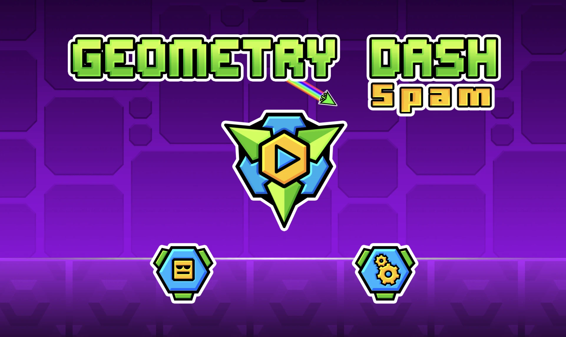 Screenshot of Geometry Dash Spam available on retro bowl 26 online