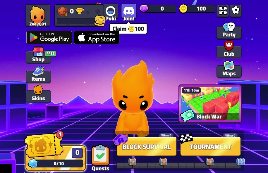 Screenshot of Rumble Rush available on retro bowl 26 online